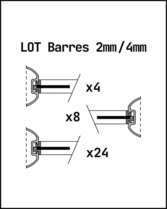 Lot de Barres - Jonc réducteur -2/4mm