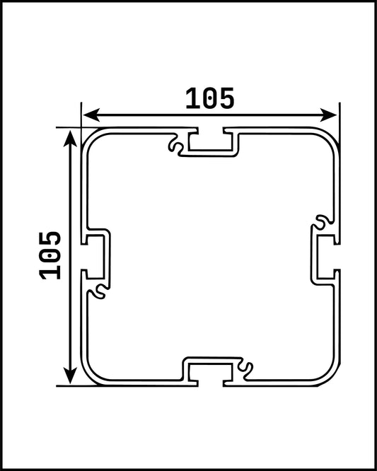 Mâts carrés 105mm - 4 départs