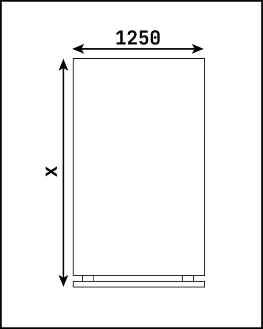 Totem non lumineux Plat 1250 mm