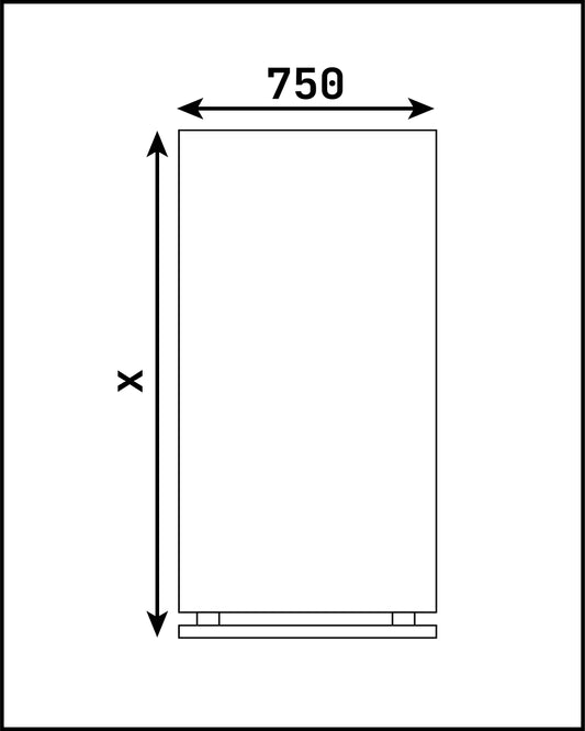 Totem non lumineux Plat 750 mm