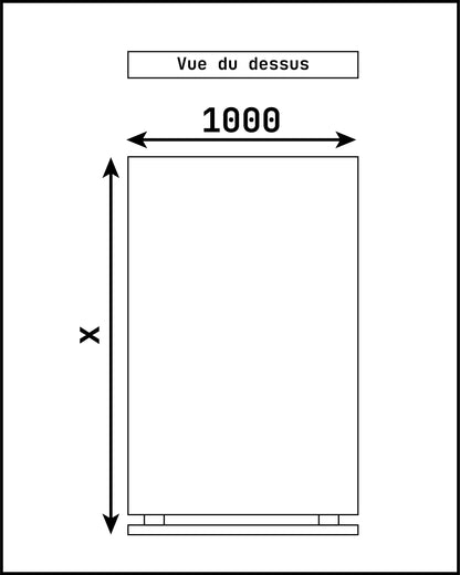 Totem non lumineux Plat largeur 1000 mm
