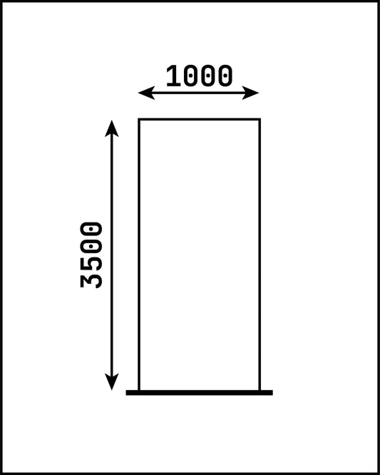 Totem plat blanc 3500x1000