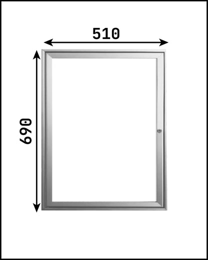Vitrine info porte battante 510x690 angles carrés